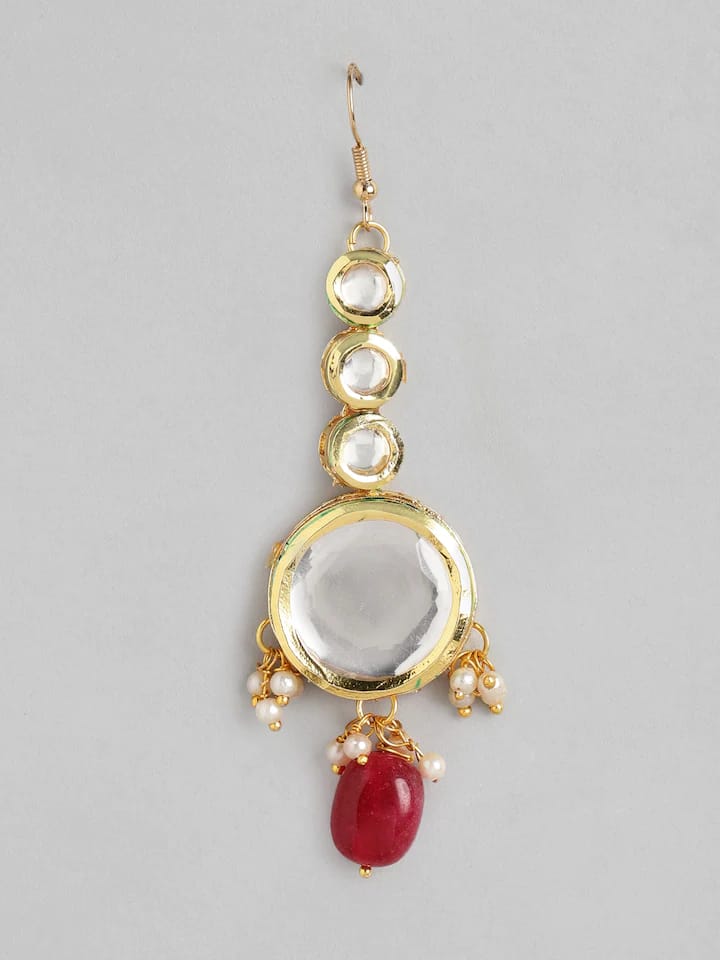 Gold Plated Kundan Polki Necklace Set