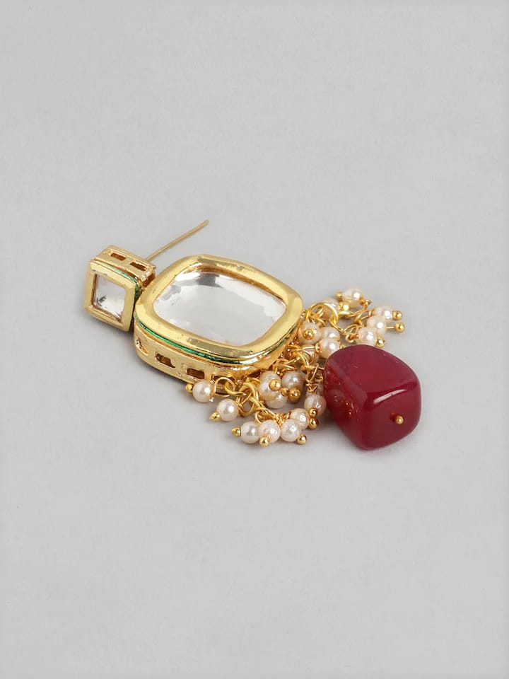 Gold Plated Kundan Polki Necklace Set
