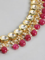 Gold Plated Kundan Polki Necklace Set