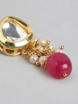 Gold Plated Kundan Polki Necklace Set