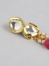 Gold Plated Kundan Polki Necklace Set