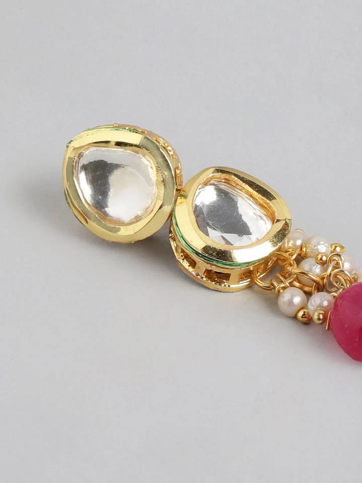 Gold Plated Kundan Polki Necklace Set