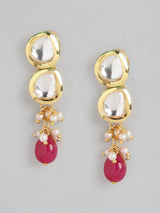 Gold Plated Kundan Polki Necklace Set