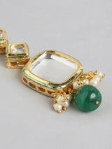 Gold Plated Kundan Polki Necklace Set