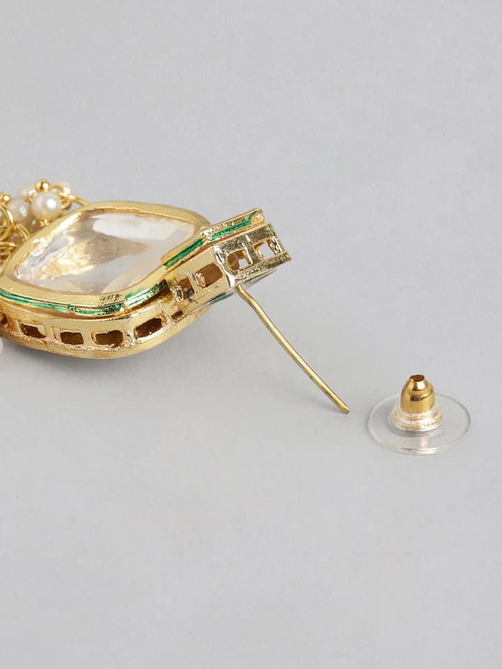 Gold Plated Kundan Polki Necklace Set