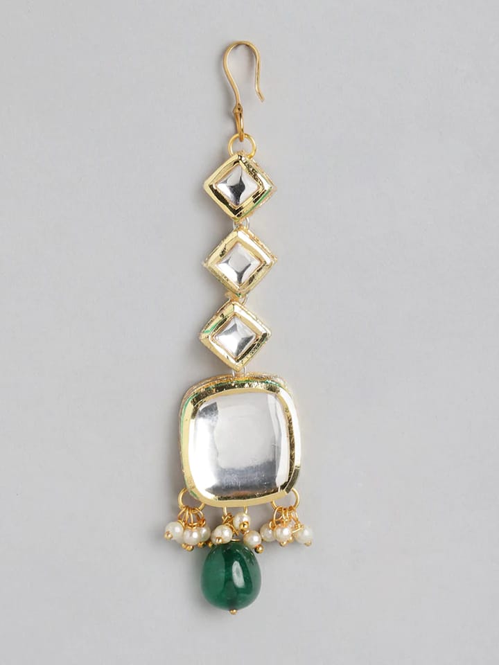 Gold Plated Kundan Polki Necklace Set