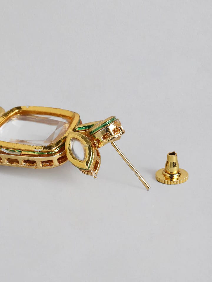 Gold Plated Kundan Polki Necklace Set