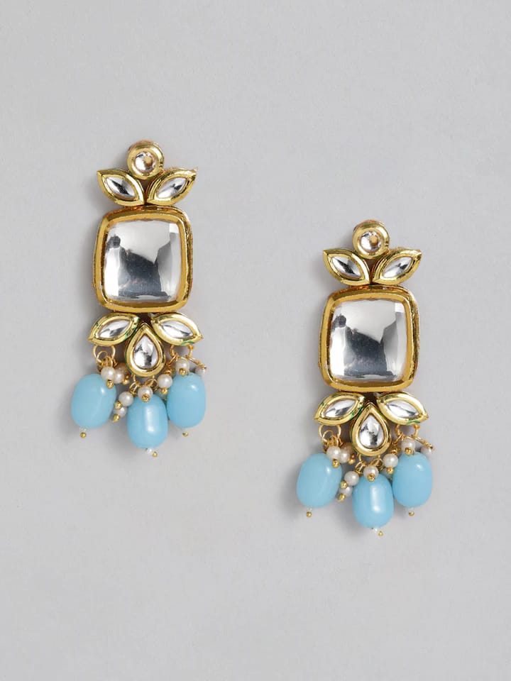 Gold Plated Kundan Polki Necklace Set