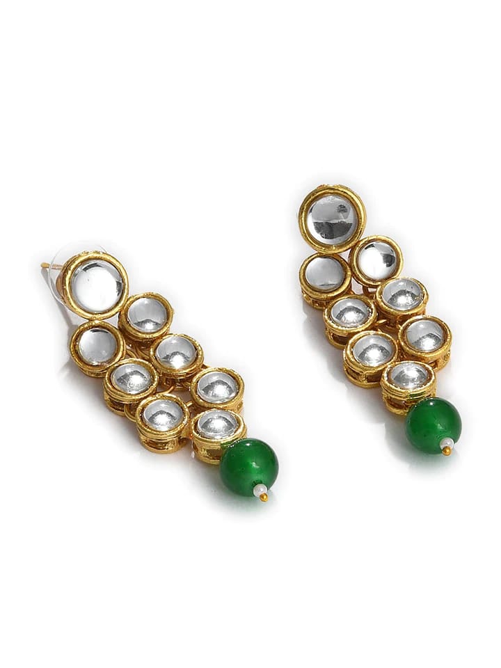 Gold Plated Kundan Polki Necklace Set