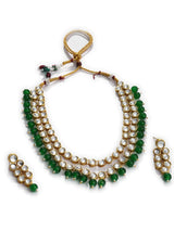 Gold Plated Kundan Polki Necklace Set