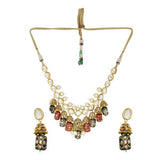 Gold Plated Kundan Polki Necklace Set