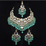 Gold Plated Kundan Polki Necklace Set