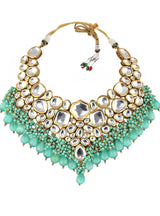 Gold Plated Kundan Polki Necklace Set