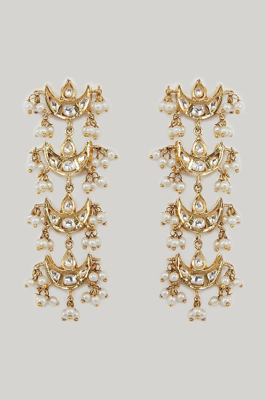 Gold Plated Kundan Polki Necklace Set