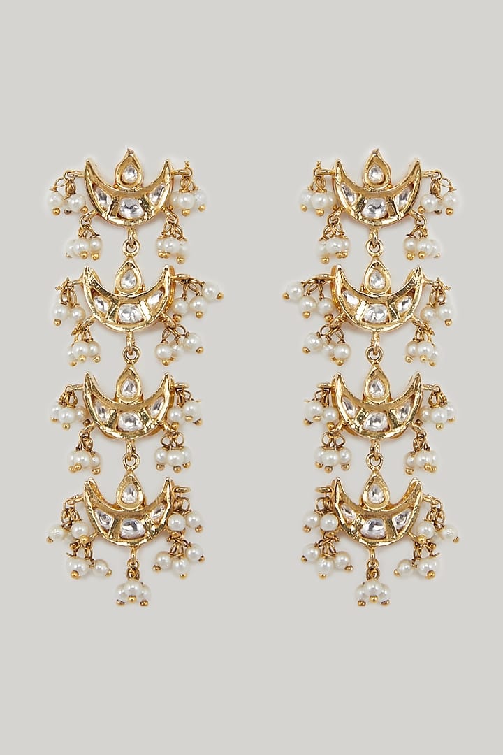 Gold Plated Kundan Polki Necklace Set