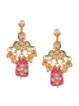 Gold-Platead Handcrafted Multi tanjore Stone Jewellery Set