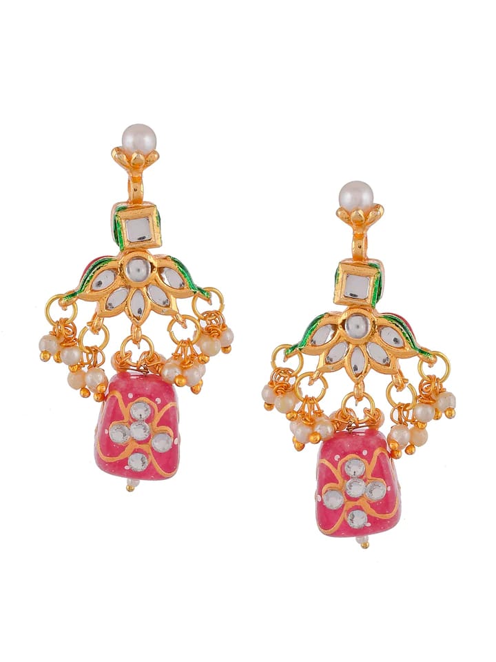 Gold-Platead Handcrafted Multi tanjore Stone Jewellery Set