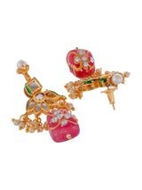 Gold-Platead Handcrafted Multi tanjore Stone Jewellery Set