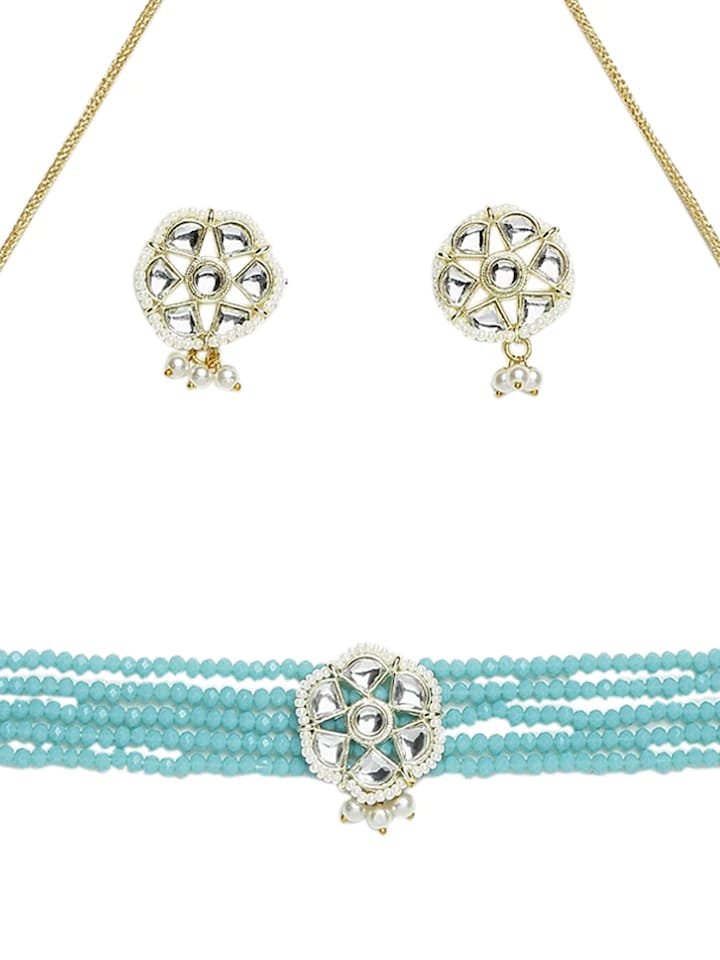 Gold Plated Elegant kundan Necklace set