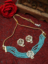 Gold Plated Elegant kundan Necklace set