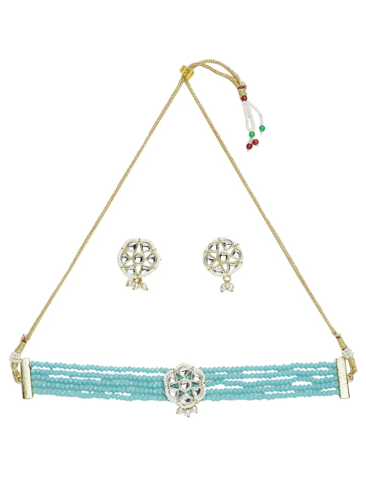 Gold Plated Elegant kundan Necklace set