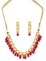 Gold Plated Elegant kundan Necklace set