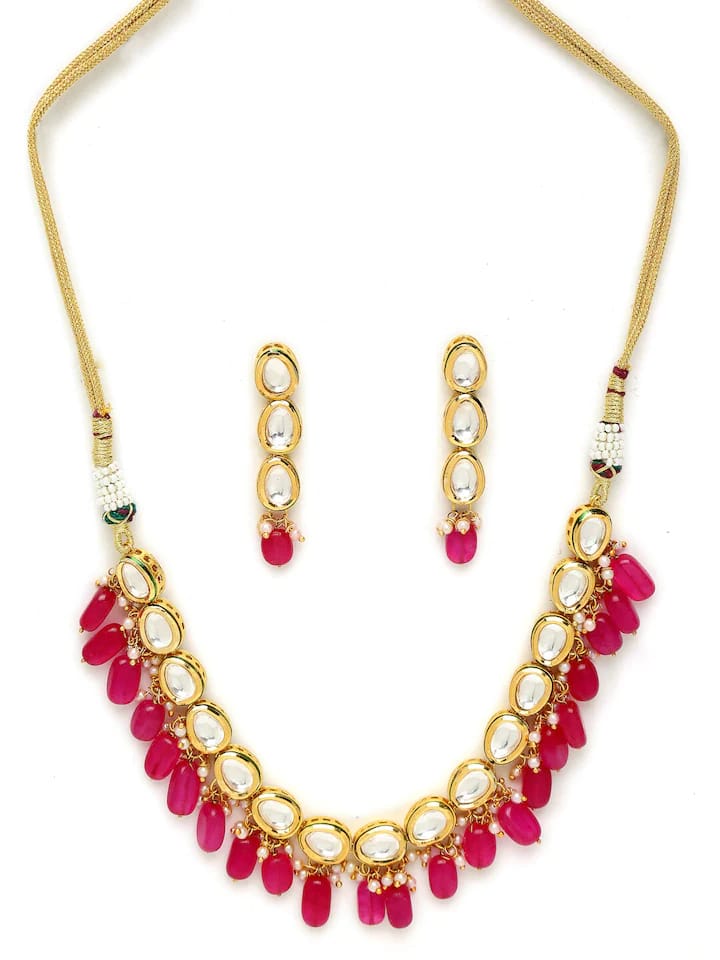 Gold Plated Elegant kundan Necklace set