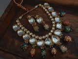 Gold Plated Elegant kundan Necklace set