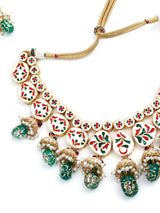 Gold Plated Elegant kundan Necklace set