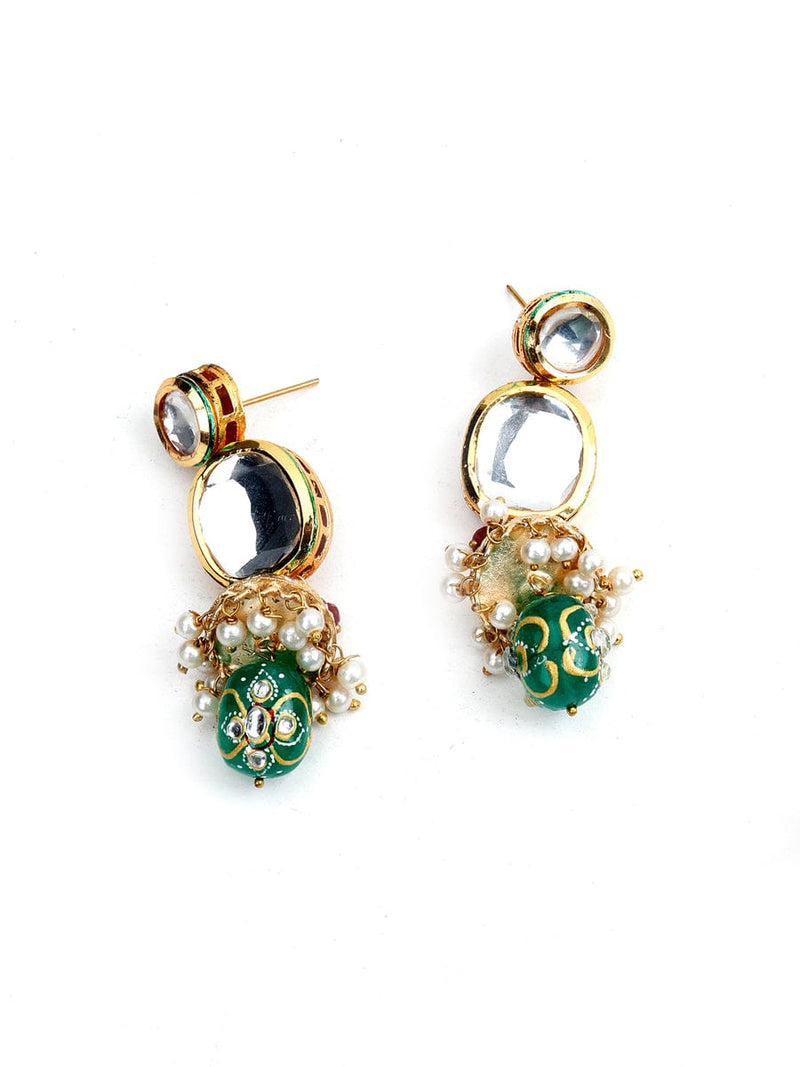 Gold Plated Elegant kundan Necklace set