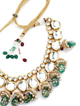 Gold Plated Elegant kundan Necklace set