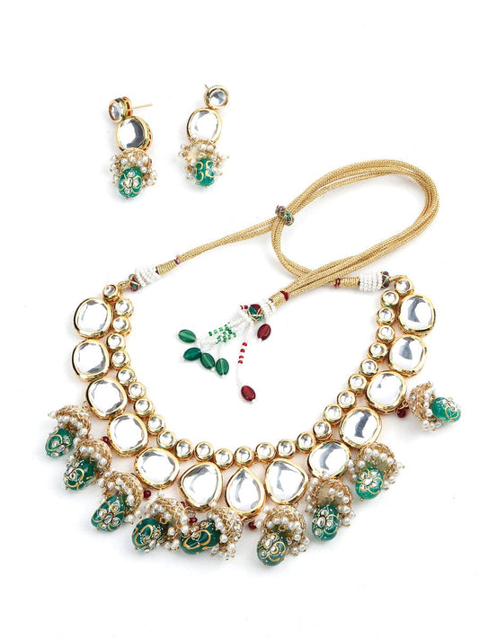 Gold Plated Elegant kundan Necklace set