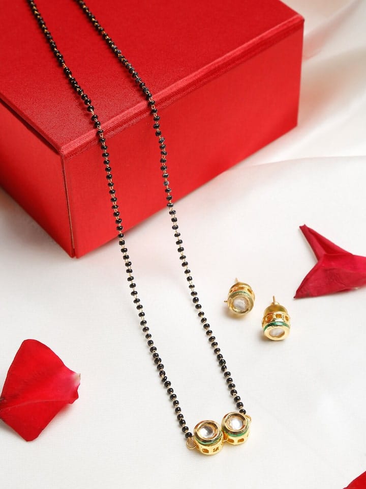 Kundan Classic Mangalsutra With Gold Plating