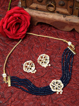 Gold Plated Elegant kundan Necklace set