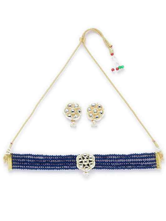Gold Plated Elegant kundan Necklace set