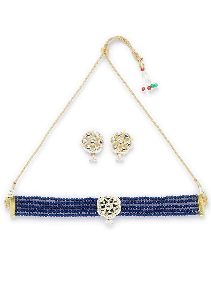 Gold Plated Elegant kundan Necklace set