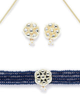 Gold Plated Elegant kundan Necklace set