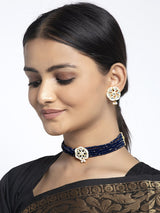 Gold Plated Elegant kundan Necklace set