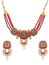 Gold Plated Elegant kundan Necklace set
