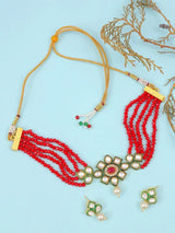 Gold Plated Elegant kundan Necklace set