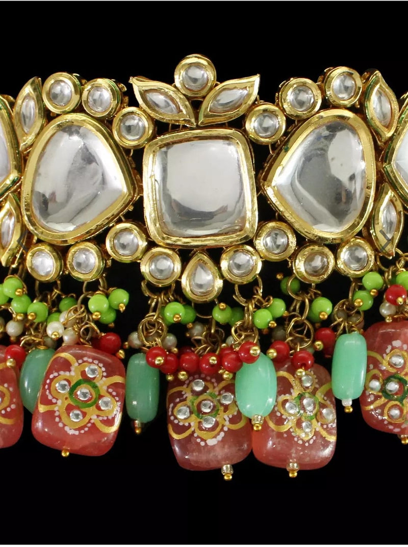 Gold Plated Elegant kundan Necklace set