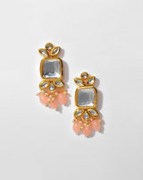 Gold-Plated Kundan-Studded Necklace & Earrings Set