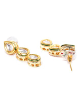 Gold-Plated Kundan-Studded Necklace & Earrings Set