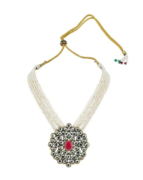 Gold Plated Latest Traditional Stylish Fancy Kundan Necklace