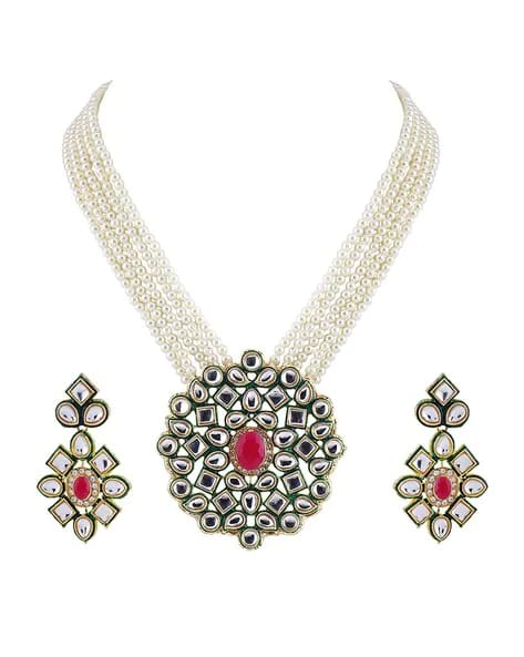 Gold Plated Latest Traditional Stylish Fancy Kundan Necklace