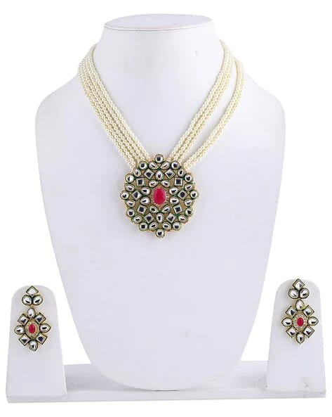 Gold Plated Latest Traditional Stylish Fancy Kundan Necklace