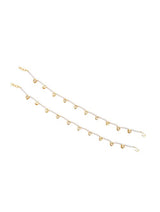 Delicate Gold & Peral Anklet Set Of 2