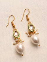 Gold Plated Kundan Work Earrings