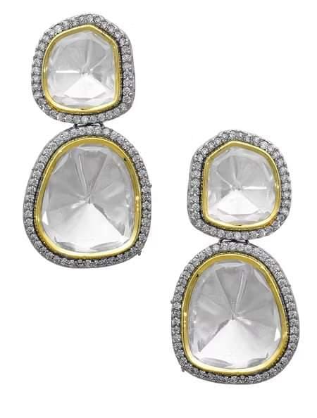 Silver Push Back Alloy Earrings