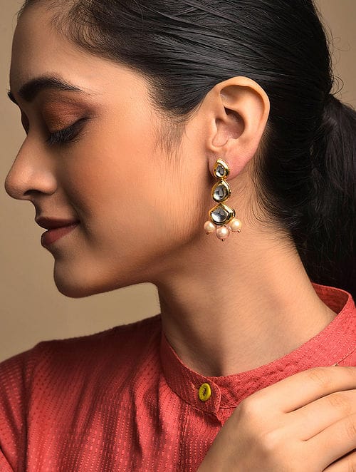 Gold Plated Kundan Earrings